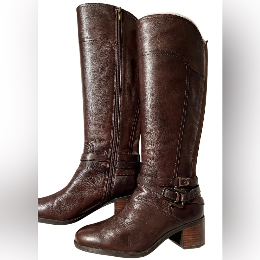 Marc Fisher Brown Leather Riding Boots